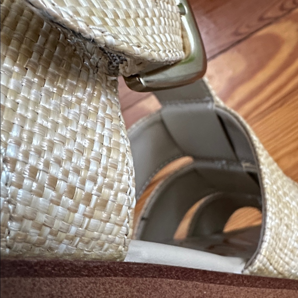 New Sam Edelman Beige Woven Gladiator Sandals NWT - Picture 14 of 16